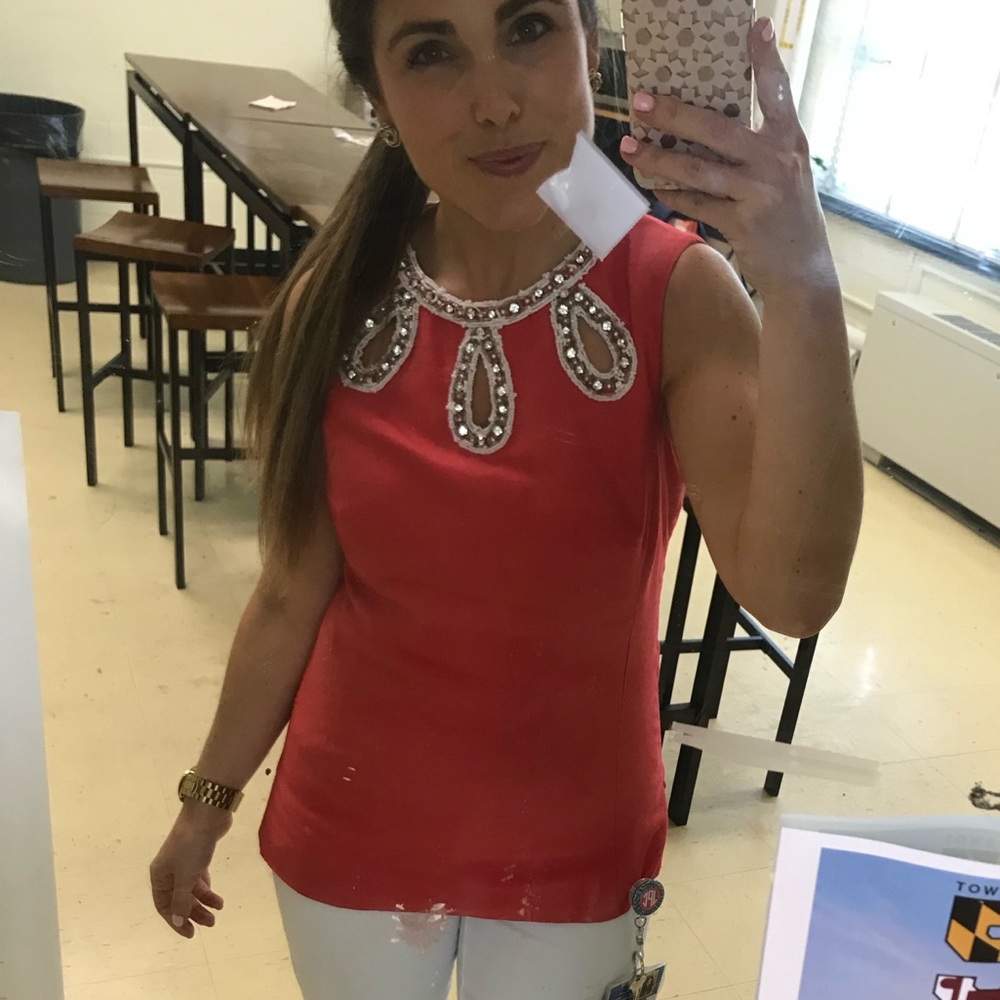 Lilly Pulitzer Jubilee Beaded Tunic Top